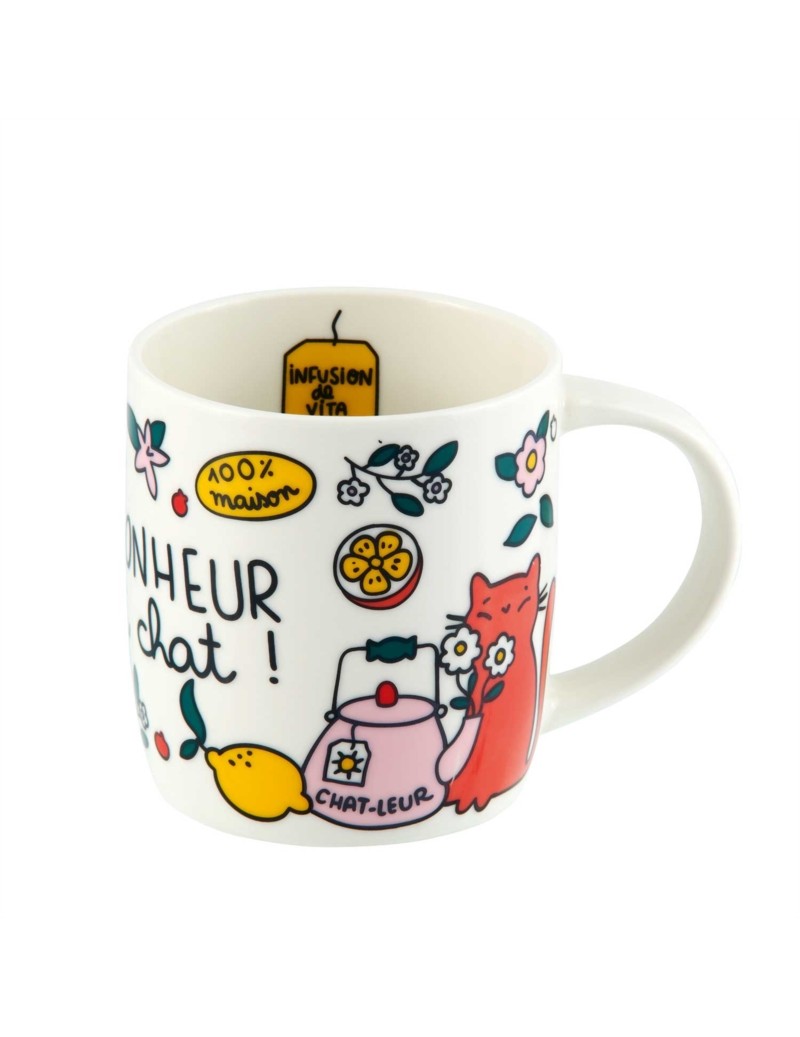 Mug "Le bonheur c'est chat"...